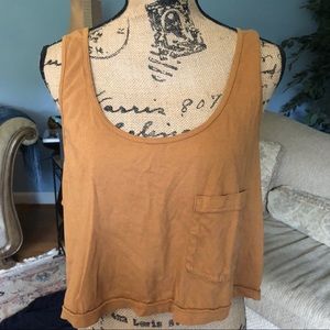 American Apparel Tan Crop Top